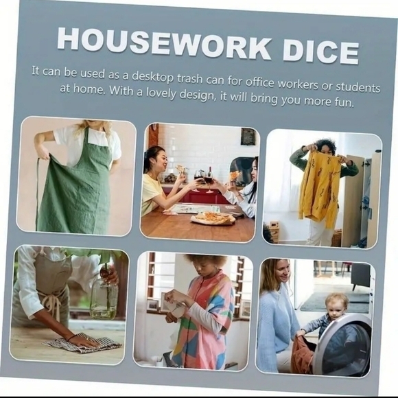 1 Acrylic Six‎ Sided Dice Chore Decider Novel Homework Dice Game - Picture 4 of 5